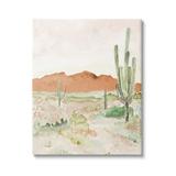 Stupell Industries Cactus Plants Dry Desert Scene Distant Cliffs Painting Gallery Wrapped Canvas Print Wall Art Design by Lanie Loreth