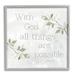 Stupell Industries With God All Things Possible Floral Sprig Religious Phrase Graphic Art Gray Framed Art Print Wall Art Design by Carol Robinson