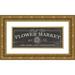 Wild Apple Portfolio 18x10 Gold Ornate Wood Framed with Double Matting Museum Art Print Titled - Flower Market I Dark Wood