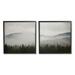 Stupell Industries Quiet Foggy Mountain Forest Nature Landscape Photography Photograph Black Framed Art Print Wall Art Set of 2 Design by Carol Robinson