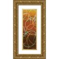 Adams Sarah 9x18 Gold Ornate Wood Framed with Double Matting Museum Art Print Titled - Square Dancing Circles I