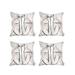 Boho-Chic Set of 4 Handcrafted Decorative Throw Pillow Cover Abstract Jacquard 18 x 18 Multi-Color Square Pillowcase for Couch Bedding