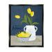 Stupell Industries Sweet Home Farm Fresh Yellow Country Tulips Lemons Graphic Art Jet Black Floating Framed Canvas Print Wall Art Design by Nina Seven