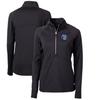 Women's Cutter & Buck Black Air Force Falcons Adapt Eco Knit Stretch Recycled Half-Zip Pullover Top