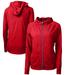 Women's Cutter & Buck Red Texas Tech Raiders Adapt Eco Knit Hybrid Recycled Full-Zip Hoodie