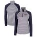 Women's Cutter & Buck Navy Auburn Tigers Forge Tonal Stripe Stretch Half-Zip Pullover Top