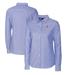 Women's Cutter & Buck Powder Blue Ole Miss Rebels Oxford Stretch Long Sleeve Button-Up Shirt