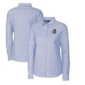 Women's Cutter & Buck Light Blue Utah State Aggies Oxford Stretch Long Sleeve Button-Up Shirt