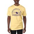 Men's Uscape Apparel Yellow Washington Huskies Garment Dyed T-Shirt