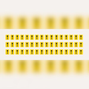 Aufkleber I Pfeil, gelb/schwarz, Folie, Schrifthöhe 8mm, 9,5x13mm, 960 Stück/VE Image