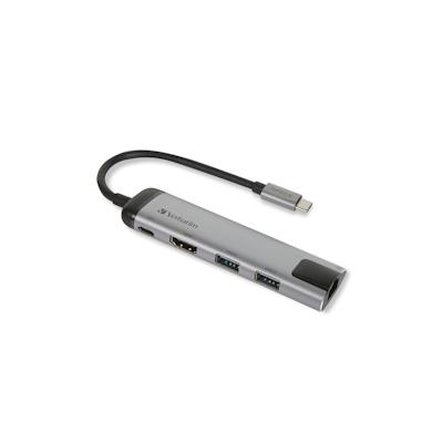 Verbatim 49141 Schnittstellen-Hub USB 3.2 Gen 1 (3.1 Gen 1) Type-C 1000 Mbit/s Schwarz, Silber