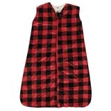 Hudson Baby Infant Boy Mink with Faux Shearling Inner Sleeping Bag Sack Blanket Buffalo Plaid 12-18 Months