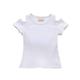 Babula Baby Girl Off-shoulder Shirt Toddler Short Sleeve Crop Tops