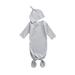 Canrulo Newborn Baby Girls Boys Casual Sleeping Bags Hats Cotton Solid Spring Clothes Gray 0-3 Months
