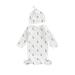 Canrulo Infant Baby Girls Boys Sleeping Bag with Beanie Hat Long Sleeve Sun/Moon Print Soft Swaddle Wrap Sleepwear White 0-3 Months