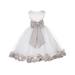 Ekidsbridal Ivory Tulle Rose Petals Flower Girl Dresses Wedding Pageant Ball Gown Birthday Party Easter Summer 302T 10