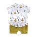 nsendm Boy Outfits 5t Summer Clothes Baby Tops+Shorts Outfits Cartoon T-shirt Huddles And Cuddles Baby Outfit Yellow 2-3 Years