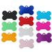 NUOLUX 10 Pcs 38mm Pet Id Tag Bone Shape Double Sided Dog Cat Pet Name Phone Number Id Tag (10 Colors)