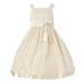 Richie House Little Girls Light Beige Shiny Beads Bow Dress 3