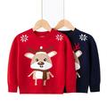 1-6T Kids Boys Girls Funny Christmas Sweater Crewneck Pullover Xmas Sweatshirt - Red Reindeer