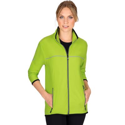 Trainingsjacke TRIGEMA "TRIGEMA Praktische Sportjacke aus Microfaser", Damen, Gr. M, gelb (lemon), 92% Polyester, 8% Elastan, sportlich, Jacken Image