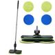 Yagosodee Cordless Electric Mop, Handheld Spin Floor Cleaner, Electric Mop Floor Cleaning Spin Mop Polisher Scrubber for Home Hardwood Tile PVC Floor, 34*17cm, Black