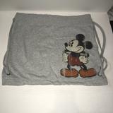 Disney Bags | Disneyland Mickey Mouse Jersey Knit Draw String Back Pack | Color: Blue/Gray | Size: Os