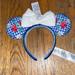 Disney Accessories | Disney Parks Gingham Blue Minnie Mouse Ears | Color: Blue | Size: Os