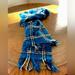 Burberry Accessories | Burberry London Merino/ Poly Winter Scarf | Color: Blue/Red | Size: Os
