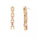 Coach Jewelry | Coach Signature C-Linear Earrings ,Pink Angie Gold . | Color: Gold/Pink | Size: Os