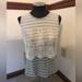J. Crew Tops | J. Crew Factory Embroidered Lace Overlay Striped Tank. New With Tags. Size Xs | Color: Gray | Size: Xs