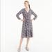 J. Crew Dresses | J. Crew Ruffle Hem Dress In Paisley Floral Nwt | Color: Blue/Purple | Size: 6