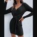 Jessica Simpson Dresses | Jessica Simpson Black Tie Front Knit Dress Sz8 | Color: Black | Size: 8
