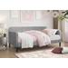 Daisy Button-Tufted Upholstered in Grey Linen Twin Size Daybed Without Trundle - CasePiece USA C50019-011