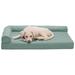 FurHaven Paw-Quilted L-Chaise Bolster w/ Orthopedic Polyester/Memory Foam | 6.25 H x 20 W x 30 D in | Wayfair 64381814