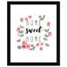 Oliver Gal Floral & Botanical Floral Sweet Home Botanical Family Quote Cabin/Lodge White & Canvas Wall Art Print For Living Room Paper | Wayfair