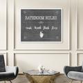 Bathroom Rules Reminder by Oliver Gal - Picture Frame Graphic Art Paper in White/Brown | 38 H x 47 W x 0.8 D in | Wayfair 45313_45x36_PAPER_WHITE