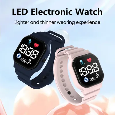 Montre électronique pour enfants horloge électronique montre-bracelet de sport cadeau étudiant