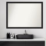 Latitude Run® Eva Black Silver Narrow Bathroom Vanity Non-Beveled Wall Mirror Plastic | 30 H x 41 W x 1.125 D in | Wayfair