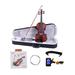 Hassch 4/4 Full Size Violin Kit Classic Wood Violin with Case Bow Violin Strings Rosin Shoulder Rest Electronic Tuner Matte Brown