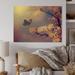 August Grove® Vintage Butterfly Flying To A White Flower - Unframed Photograph on Wood in Blue/Brown/White | 8 H x 12 W x 1 D in | Wayfair
