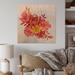 Red Barrel Studio® Red & Orange Autumn Bouquet On White - Traditional Wall Art Panels - Natural Pine in Brown/Red | 16 H x 16 W x 1 D in | Wayfair