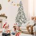 The Holiday Aisle® White Realistic Artificial Flocked Christmas Tree & Berries, Cotton | 44.4 W x 5 D in | Wayfair 90B826050B9F46E09FC494B5C35082D4