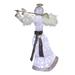 Joiedomi 5FT Tall White Cotton Angel Playing Flute w/Cool White LED Lights, Indoor Outdoor Christmas Decoration