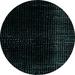 Ahgly Company Machine Washable Indoor Round Abstract Dark Slate Gray Green Area Rugs 8 Round