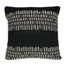 Jade Handwoven Cotton Blend 20-inch x 20-inch Throw Pillow, Black with White Stitching