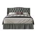 CraftPorch Glam Velvet Crystal Button Tufted Upholstered Platform Bed