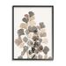 Stupell Industries Modern Ginkgo Leaf Arrangement Translucent Brown Grey Leaves 24 x 30 Design by Albert Koetsier