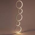 Miumaeov LED Floor Lamp Modern Ring Style Standing 3 Brightness Levels Adjustable with Touch Switch 2400 Lumens 3000K for Bedroom Living Room Kids Room Study Room