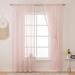 Solid Sheer Voile Curtain Single Panel Rod Pocket for Bedroom Living Room